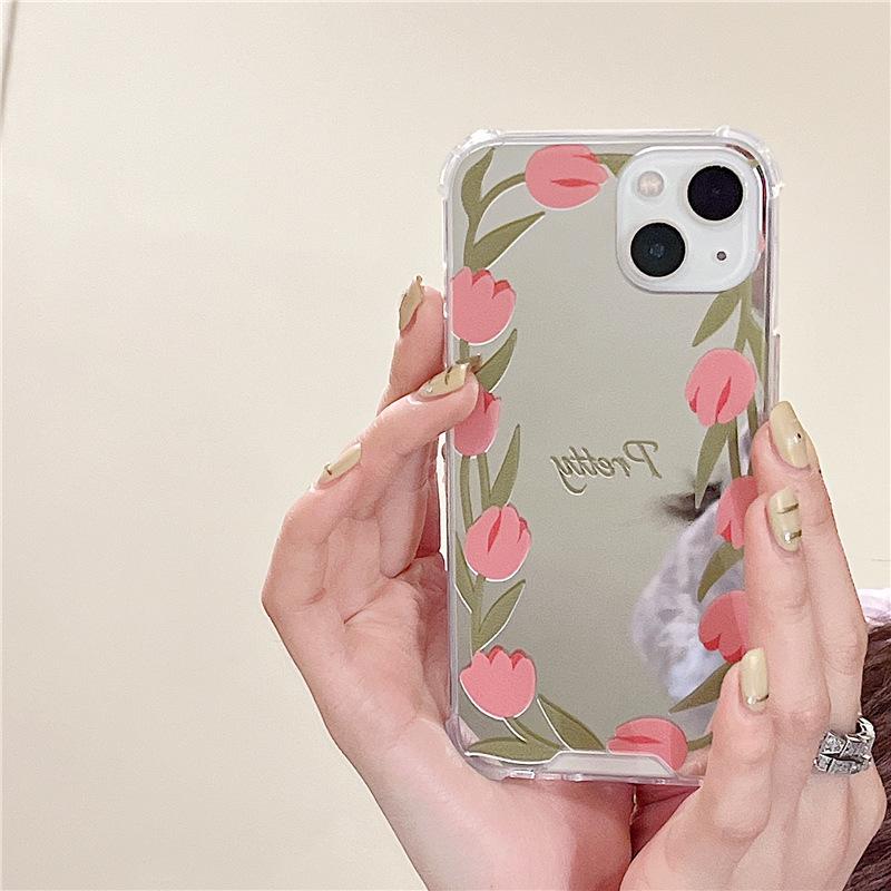 Zhitai Zrcadlové pouzdro pro iPhone 16 Promax, Kompatibilní s 14, Honor 90 a Huawei P60, Edice Japonsko a Jižní Korea