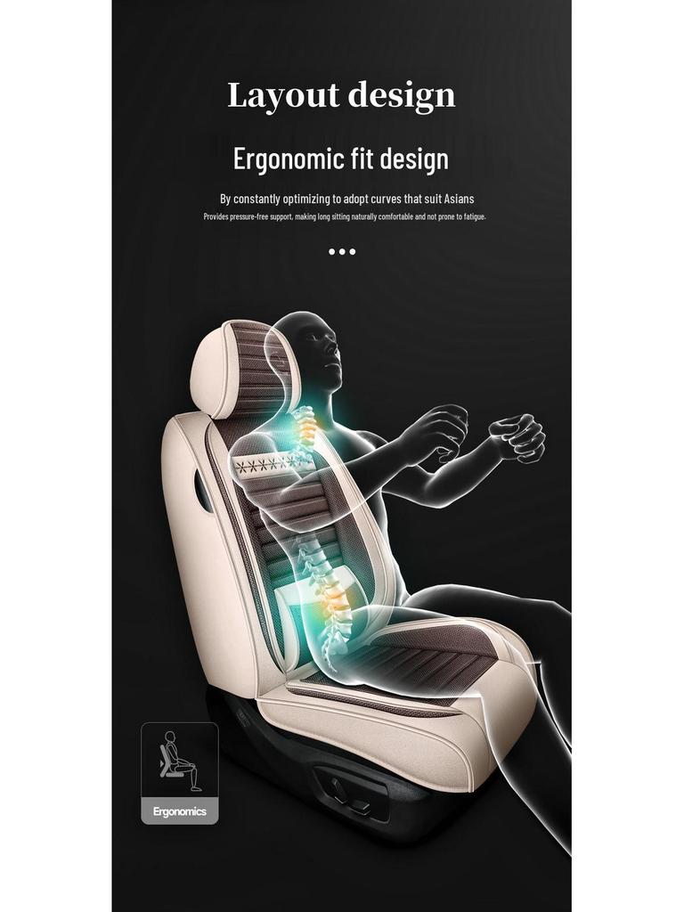 Linen Car Seat Cushion for Dongfeng Peugeot Models: 4008, 206, 207, 307, 408, 308, 2008, 5008