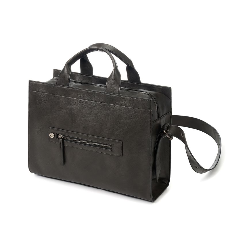 

Heida Yiwei Crazy Horse Pattern Rivet Retro Casual Messenger Bag for Men and Women for Commuting Brown