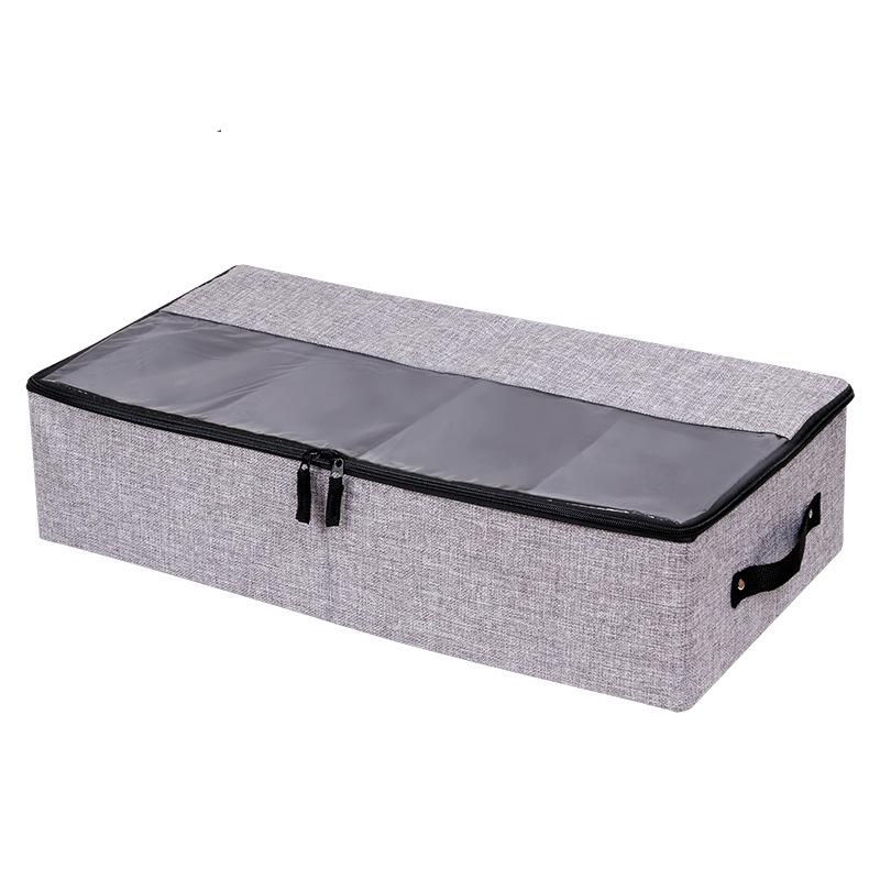 Blaue Ahorn Faltbare Transparente Stoffschuhaufbewahrungsbox mit Verdicktem Staubdichtem Design für Unterbettverwendung