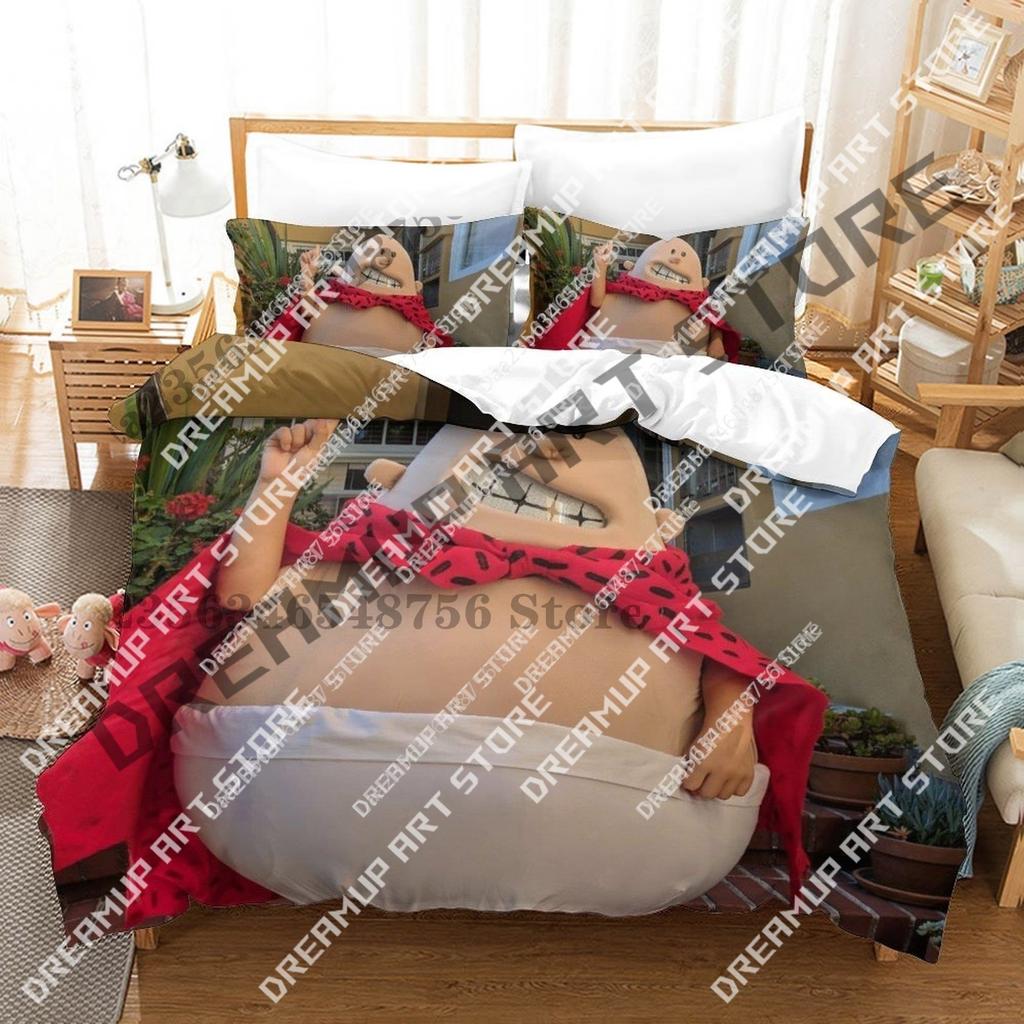 3D Print Captain Underpants Bedding Set Single Twin Full Queen King Size Bed Set Aldult Kid Bedroom Duvetcover Set 3D Anime Bed