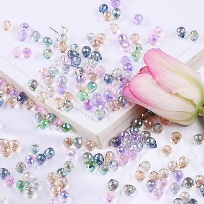 10 stuks waterdruppel kristalglas kralen gefacetteerde losse spacer kraal voor doe-het-zelf sieraden armband ketting maken