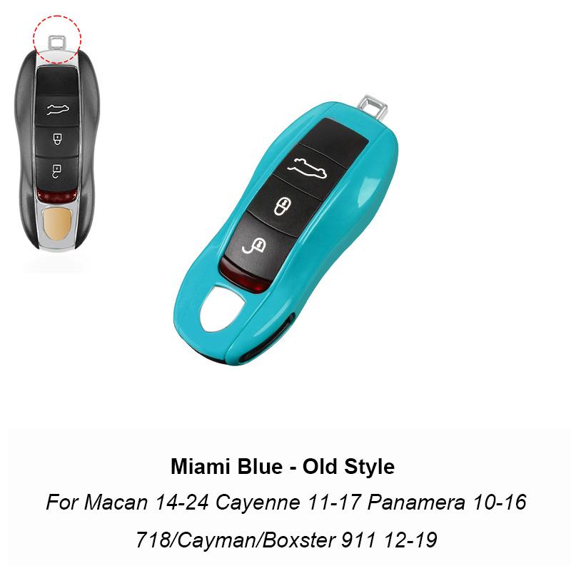 Remote Smart Car Solid Color Abs Key Cover For Porsche Panamera Macan 718 Taycan 911 Cayman Boxster 9ya 971 Car Accessories