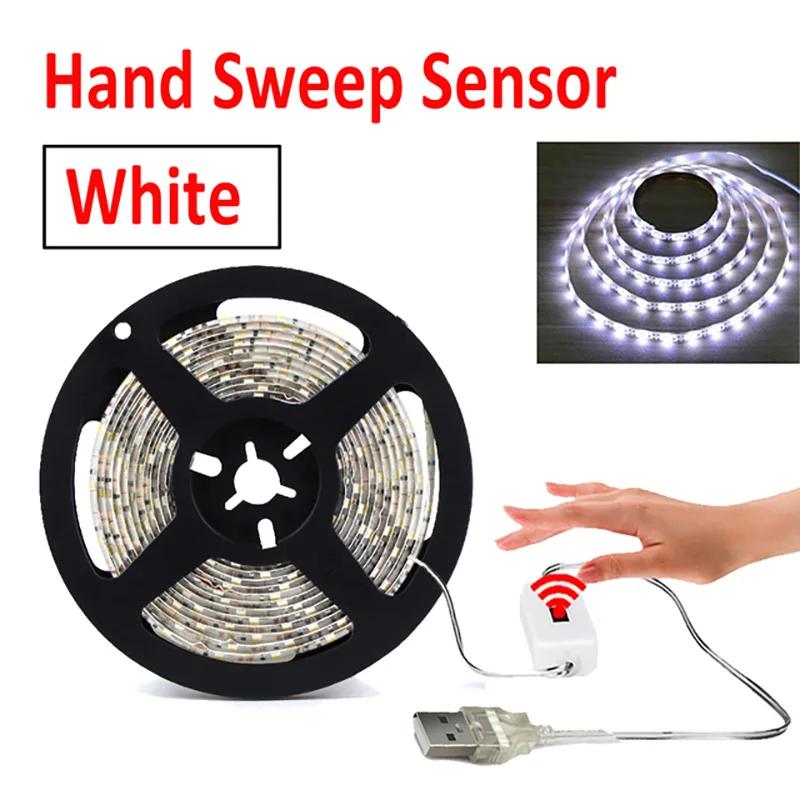 Motion Sensor LED Strip Lights USB 5V 2835 Hand Sweep Dimmable Flexible Diode Tape Lamp Backlight LED TV Kitchen IP65 Waterproof