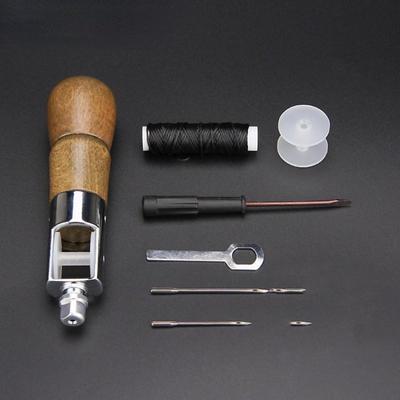 Diy El Dikiş Makinesi Mumlu Iplik Deri Deri Dikiş Aracı Deri El Sanatları Kenar Dikiş Kemer Şeritleri Kunduracı Araçları