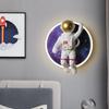 Children's room bedside lamp boy female simple astronaut cartoon wall lamp creative corridor bedroom lamp protection wall light