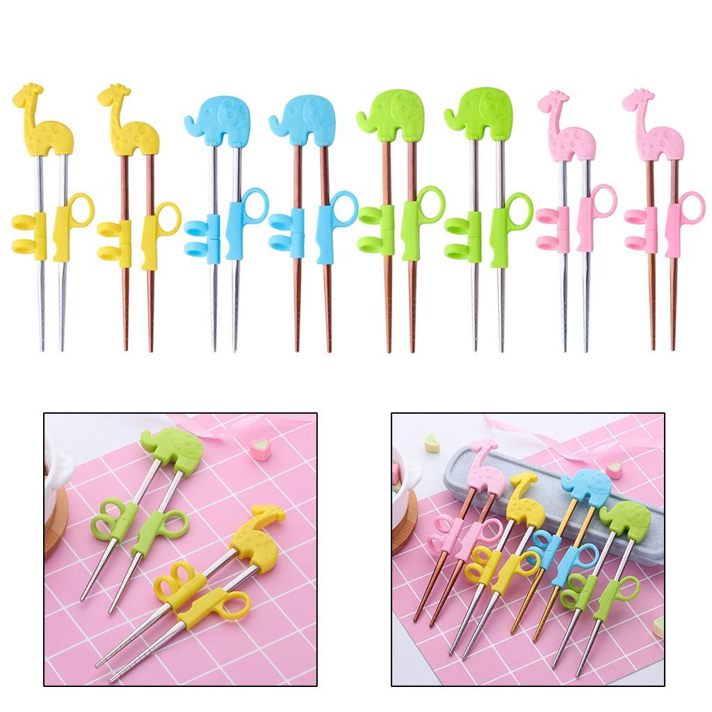 1Pair Kids Baby Beginner Chopsticks Hand Training Helper Chopstick Easy Use