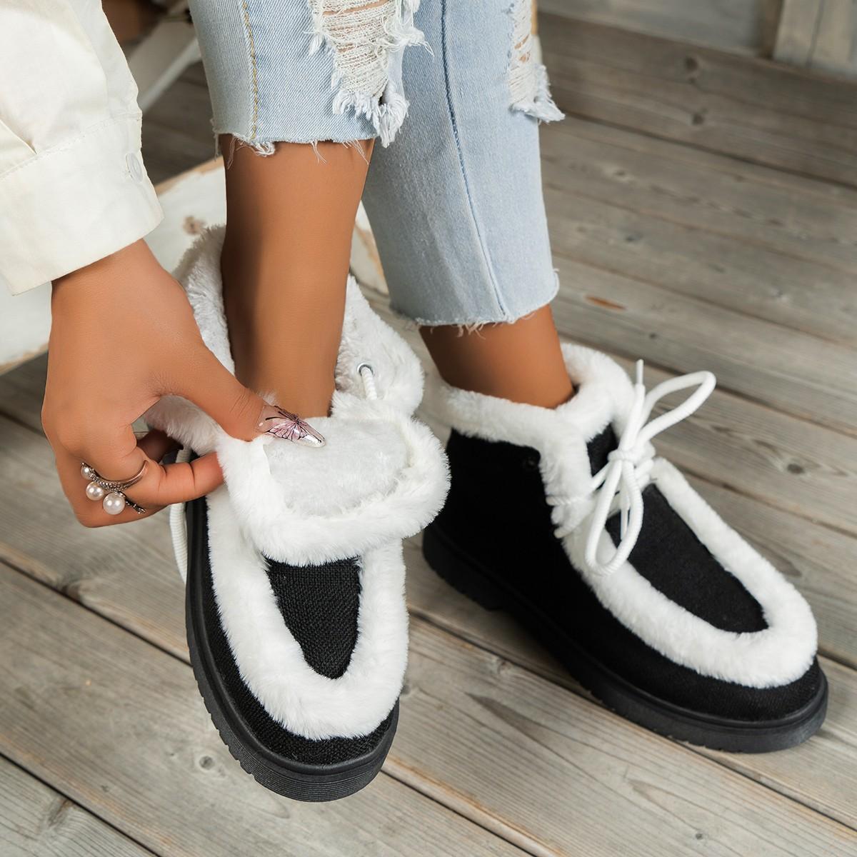 

Большие повседневные зимние ботинки на шнуровке, короткие, с флисом, ботинки Martin, хлопковая обувь, размеры 36-43 43 чёрный