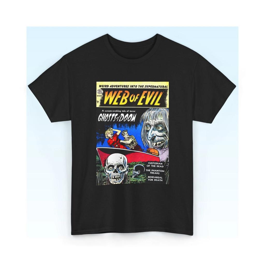 Web of Evil Vintage Horror Comic Book Cover T-Shirt S-5XL