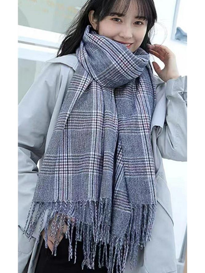 Women's Imitation Cashmere Scarf - Autumn/Winter British Plaid, Thick, Warm, Fashionable Shawl