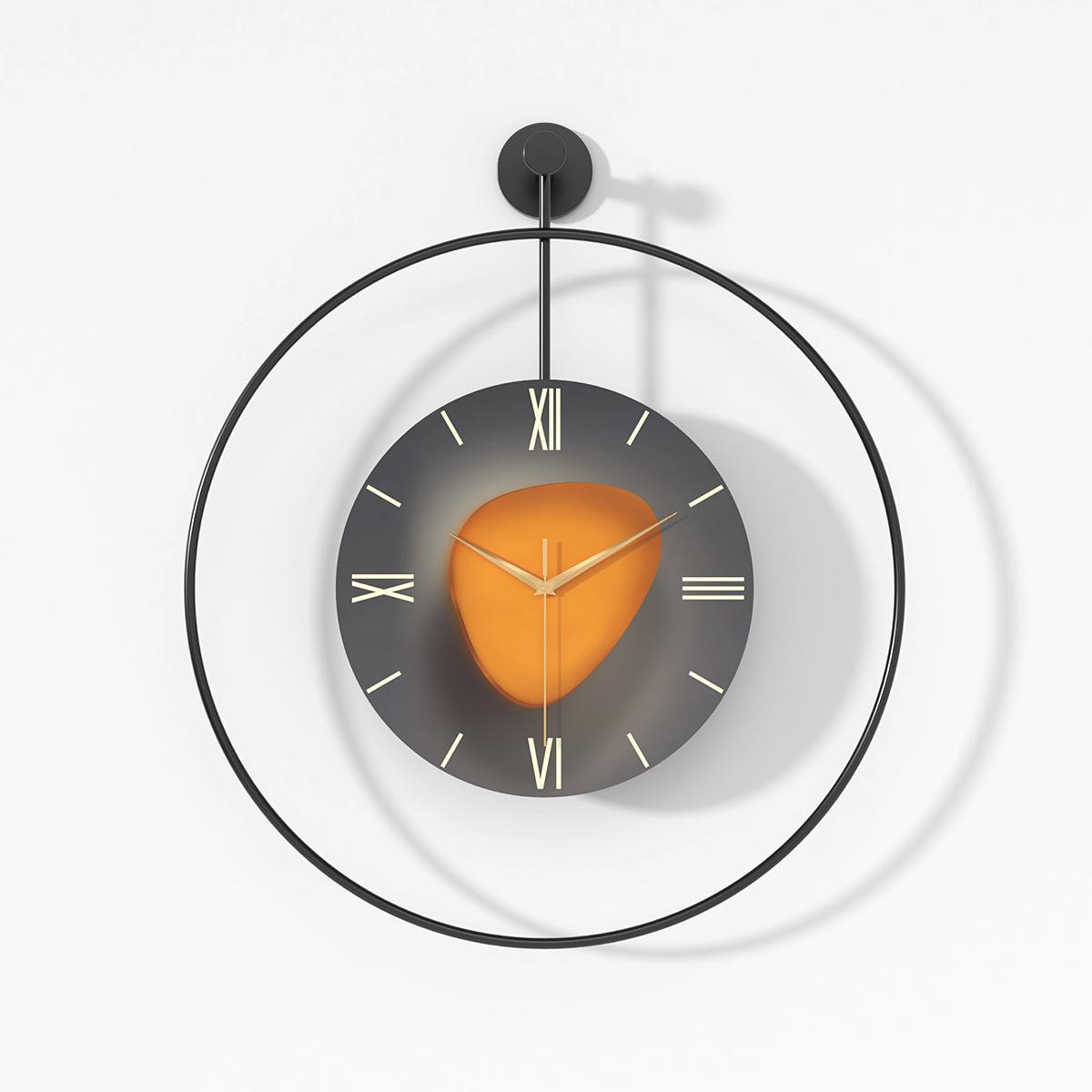 

Декоративные настенные часы 50 см, современный стиль украшения домашней гостиной, креативные металлические часы 50*50cm чёрный