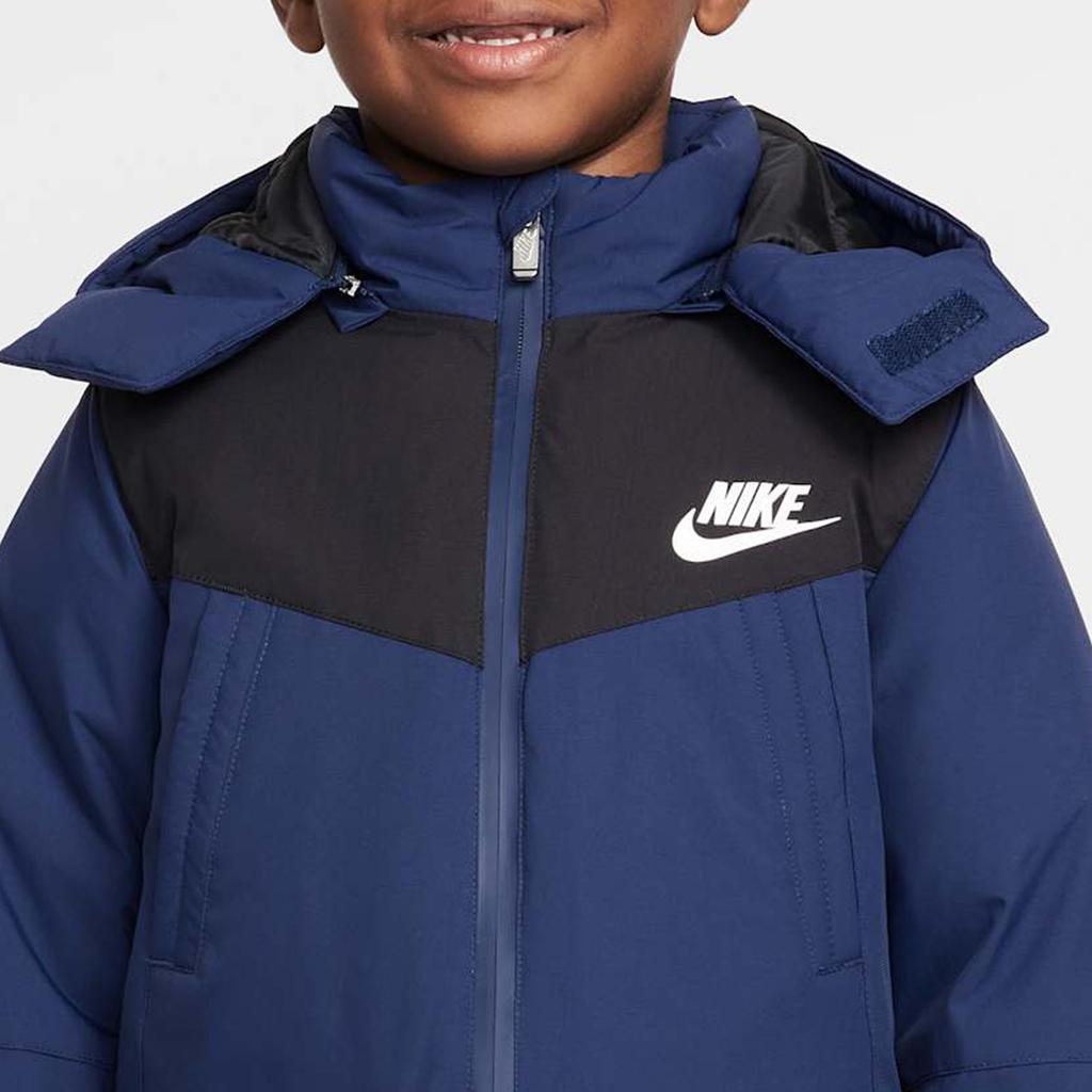 Nike Down Jacket Blue Black Children Aged 3 7 Years Old HV7185-410