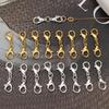 50pcs Metal Double Head Lobster Clasp Extension Claw Connector Suitable for Necklace Bracelets DIY Jewelry Making Accessories