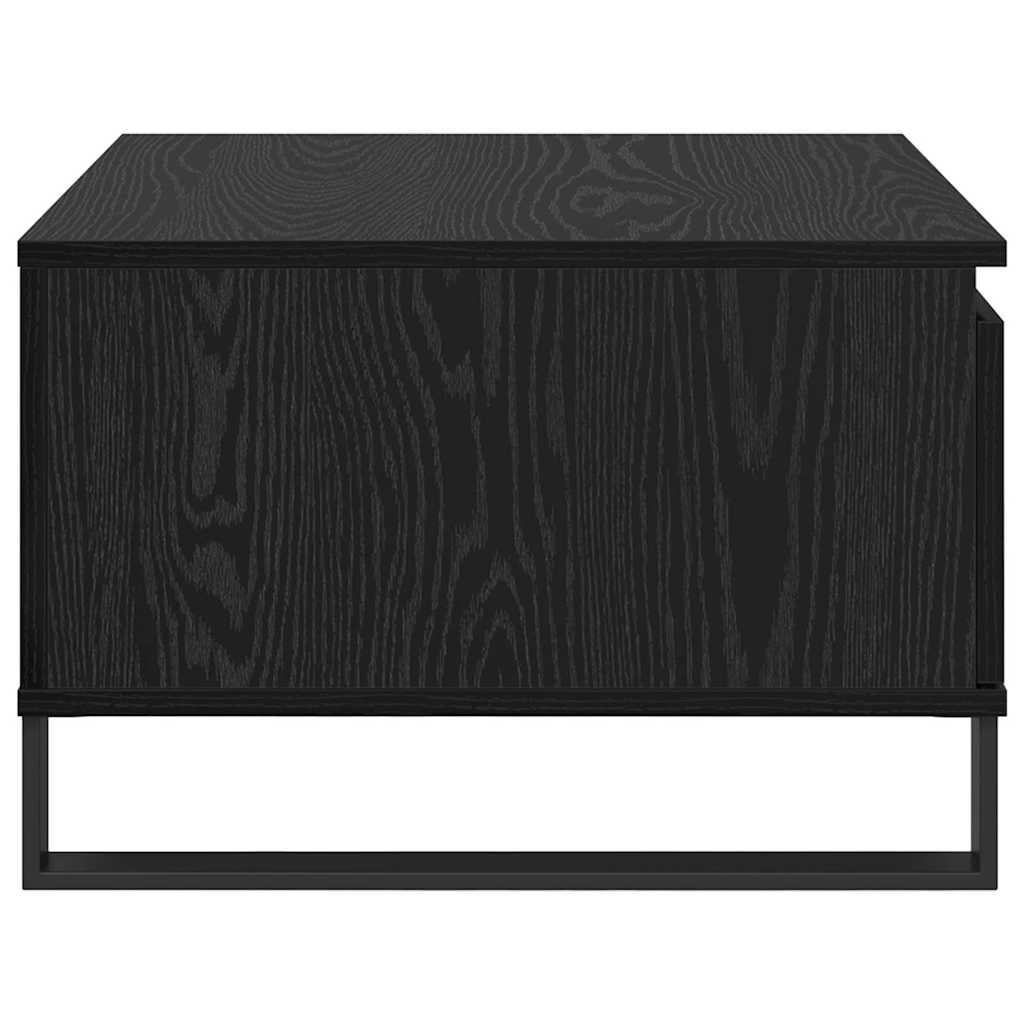 Coffee Table Black Oak Look 55 X 55 X 36.5 Cm Engineered Wood