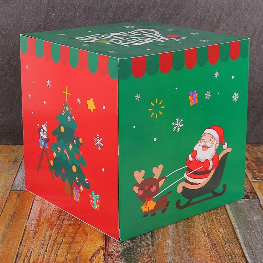 Cartoon Xmas Candy Gift Box Cute Merry Christmas Decorations Christmas Paper Gift Box  Party Favors