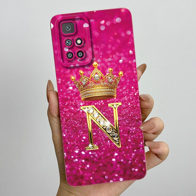 For Xiaomi Redmi 10 Case Redmi10 Luxury Letters Liquid Soft Silicone Back Cover For Xiaomi Redmi10 2022 Case Coque Fundas Shell