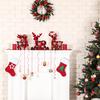 3 Pcs Reindeer Christmas Decor, Rustic Christmas Table Decor for Home, Farmhouse Centerpiece, Holiday Xmas Tiered Tray Decorations for Kitchen,