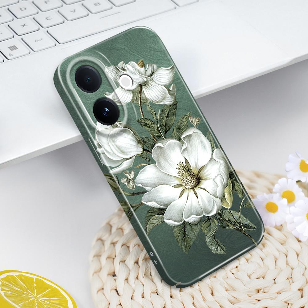 Gorgeous Magnolia Phone Case For VIVO V60 V50 V40 Lite V27 V25 V23 V23E V20 Pro 4G 5G Film Hard Cover