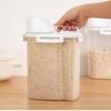 Plastic Food Storage Containers With Sealed Lids And Measuring Cup For Kitchen Rice Cereal Dry Food