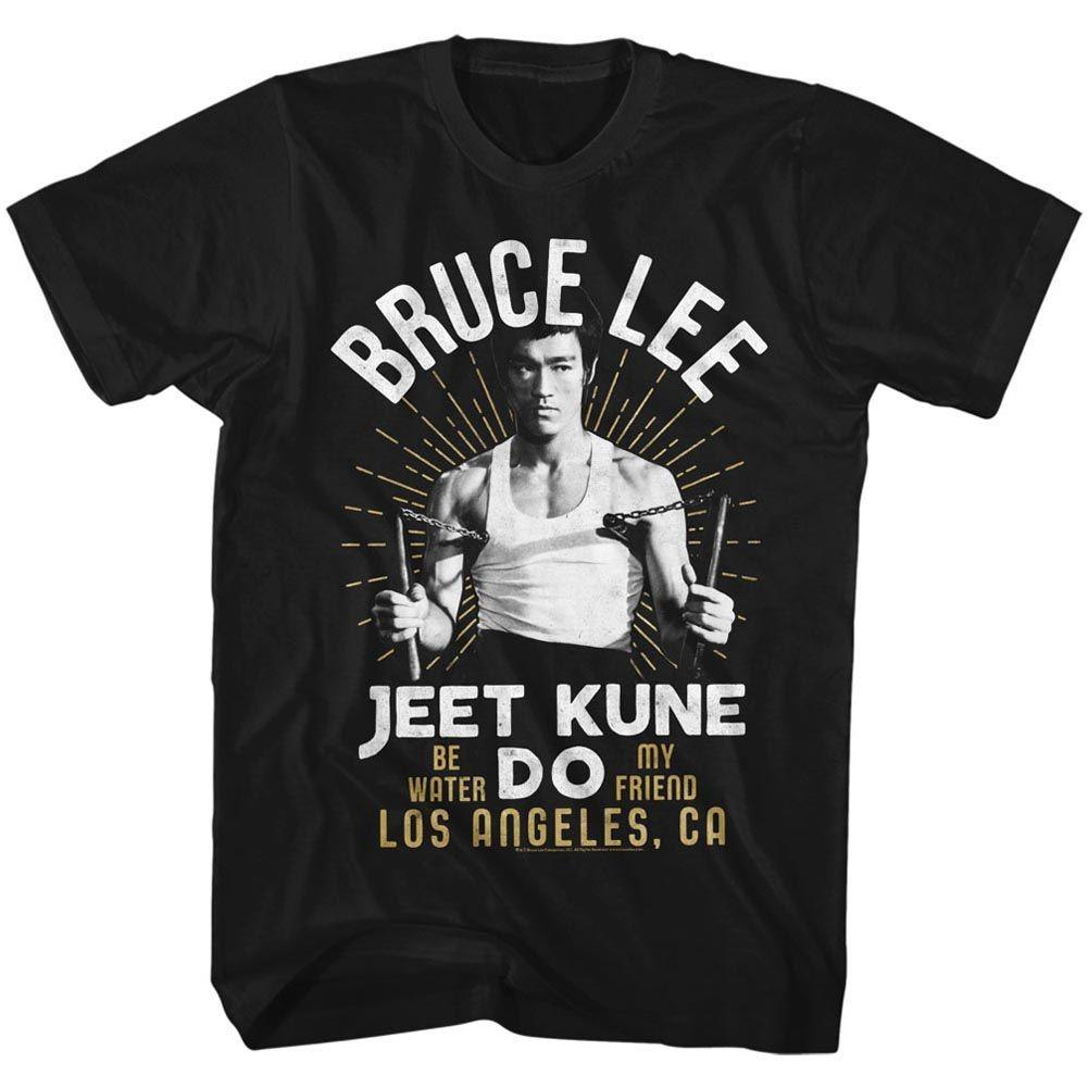 Bruce Lee Wht Gold Black Icon Shirt XXXL