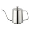 350ml 600ml Silver Black Stainless Coffee Kettle Coffee Long Mouth Kettle Drip Pot