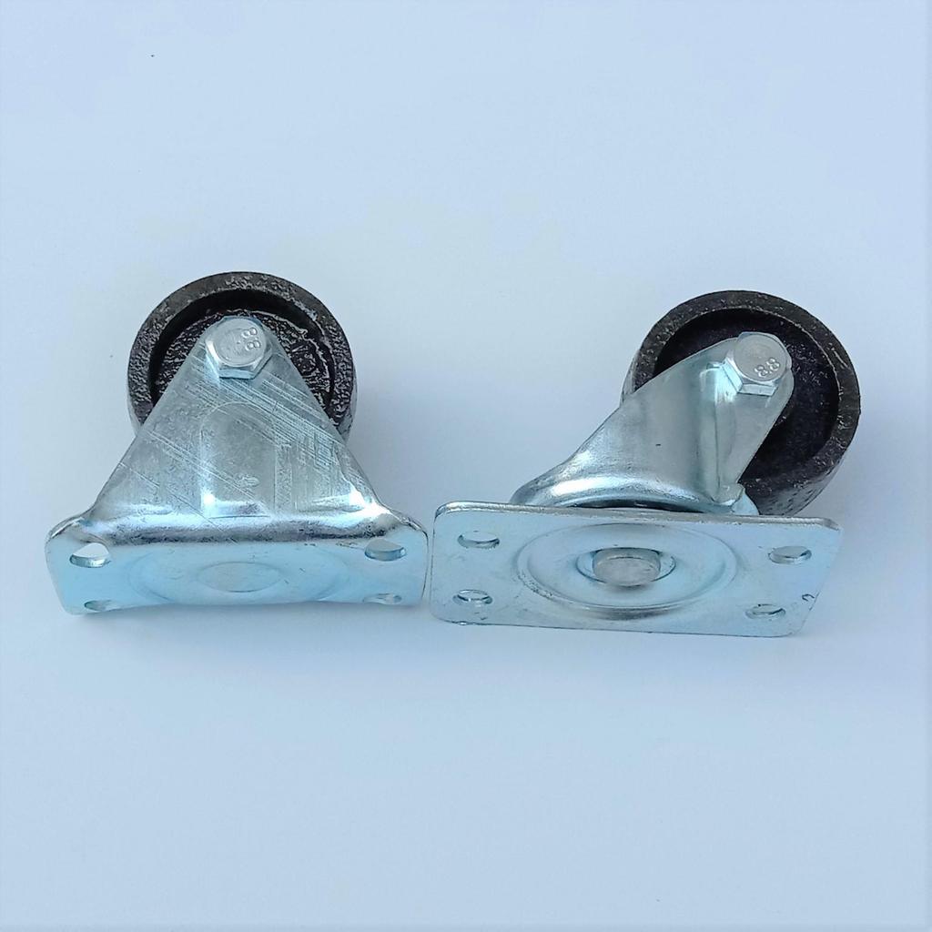 Durable, Lightweight, High-Temp Resistant Medium-Duty Furniture Swivel Casters - All-Iron Fat Boy Wheels