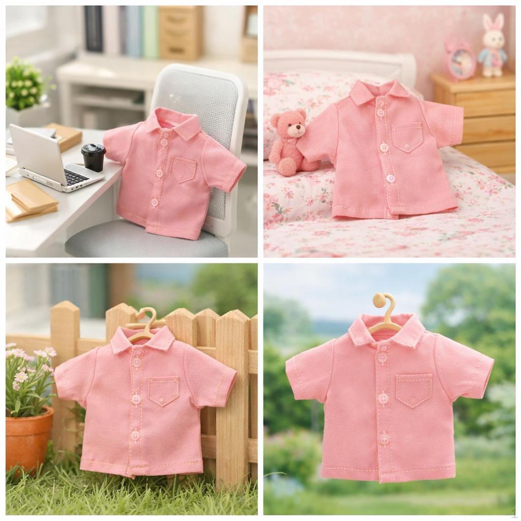 1/12 Scale Figure Short Sleeved Shirt Costume, Miniature Handmade Doll Clothes for 6" Model