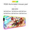 maki nishikino Mouse Pad RGB Gaming Mousepad Big LED Pad PC Desk Mat Luminous Mouse Pad Large Keyboard Mats Table Rug With
