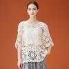 DIMANAF 2026 New Summer Women Bat T-Shirt Sleeveless Basic Lace Fashion Tops Lace Tees Casual Loose Tees