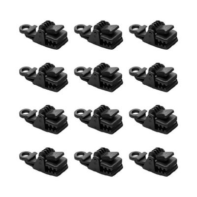 12PCS Multifuntional Tent Clamps Windproofs Camping Fasteners Plastic Texture for Securing Camping and Outdoor Shelters