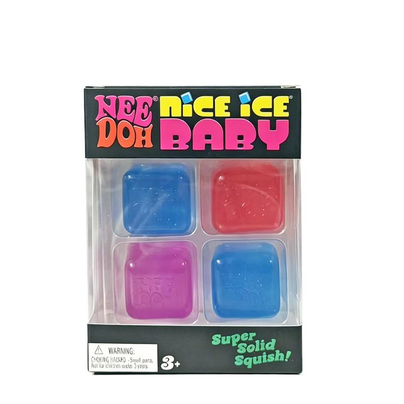 Needoh Mini Nice Ice Baby Teenie Velikost Berg Super Kostka Hračka Mačkací Pomalé Vracení Uvolňovač Stresu pro Úzkost Autismus Senzorická Hra