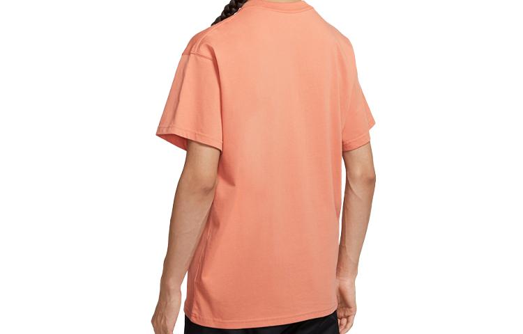 Nike T Shirts Men's Orange Crew Neck Moderate Straight Fit CW1461-863