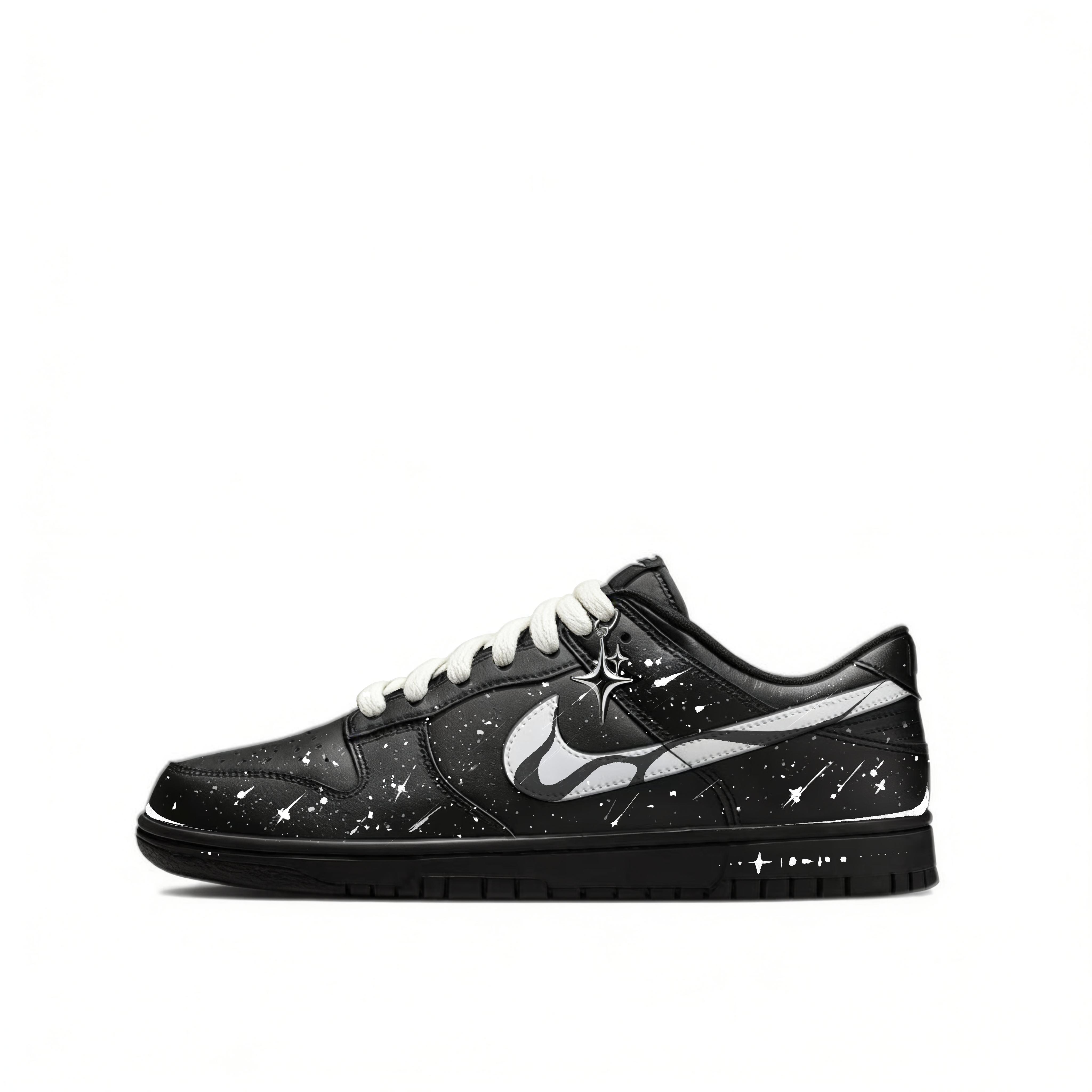 

Nike Dunk Artificial Leather Abrasion Resistant, Lightweight, And Breathable Low top Skateboard Shoes Men s Black White IO7606-010(team1180-) 42.5