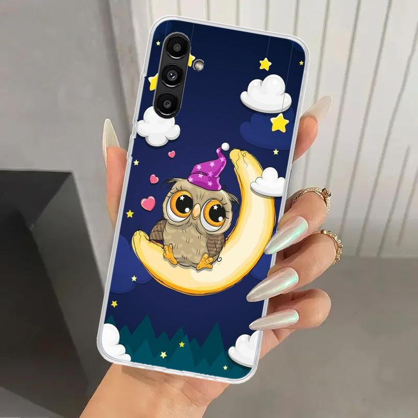 Cartoon Cute Owl LoveLy Phone Case for Samsung Galaxy A16 A26 A36 A56 A15 A25 A35 A55 A14 A24 A34 A54 A13 A23 A33 A53 A05S A04S