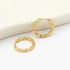 10Mm Gold Twist Textured Ear Buckle Women's New Light Luxury Large Earrings Premium Stainless Steel Earrings