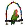 Natural Wooden Parrot Swing Toy Bird Supplies Perch Hanging Swings Cage For Pets