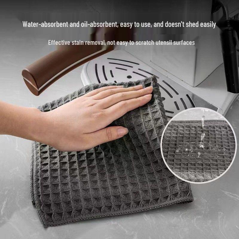 Waffle Pattern Multi-Purpose Cleaning Cloth for Kitchen, Bar, and Dishwashing - Thick Scouring Pad