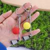 Key Chain For Gift Souvenir Ball Mini Golf Racket Ball Pendant Metal Keychain Golf Ball Key Chain
