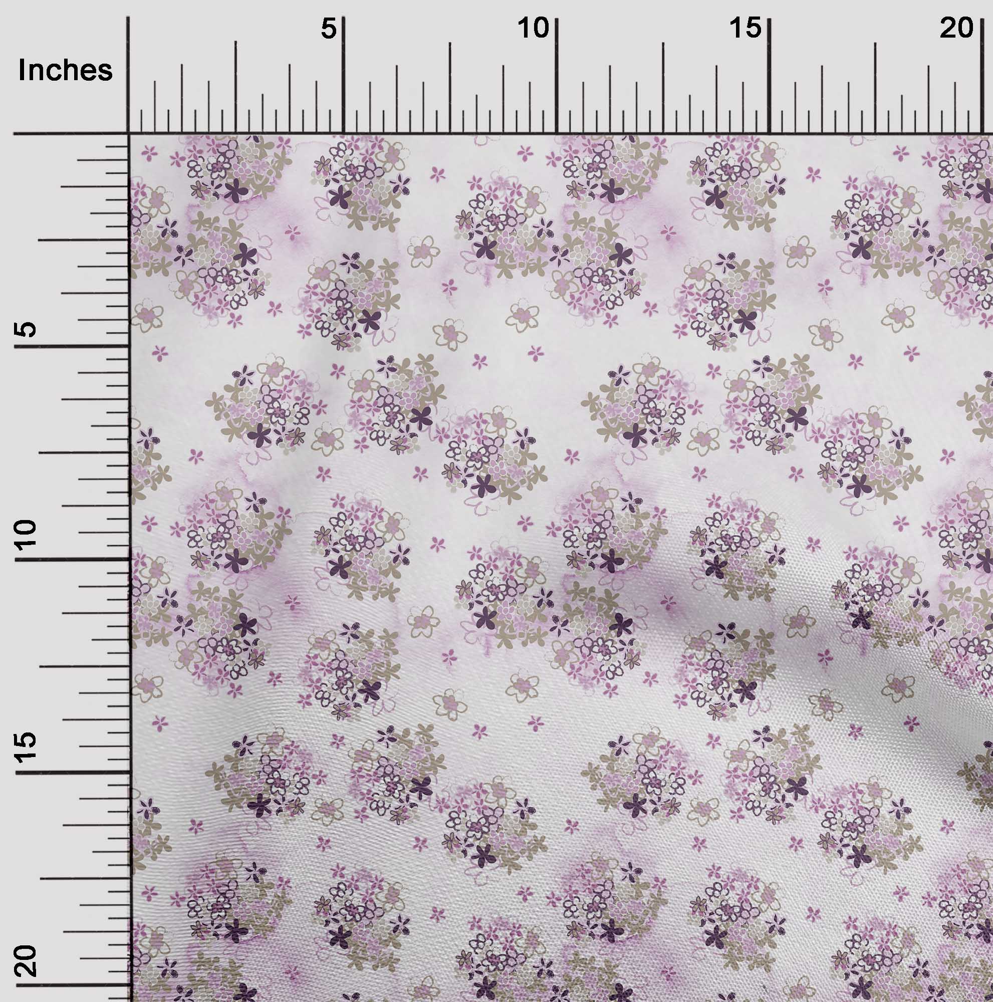 

oneOone Cotton Flex сірувато-блакитна тканина квітка акварель сукня матеріал тканина принт тканина у дворі 40 дюймів 42 Inch Wide - Viscose Chiffon рожевий