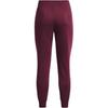 Under Armour Solid Color Lace-Up Logo Tapered Knit Sports Pants Women pants Burgundy 1379438-600