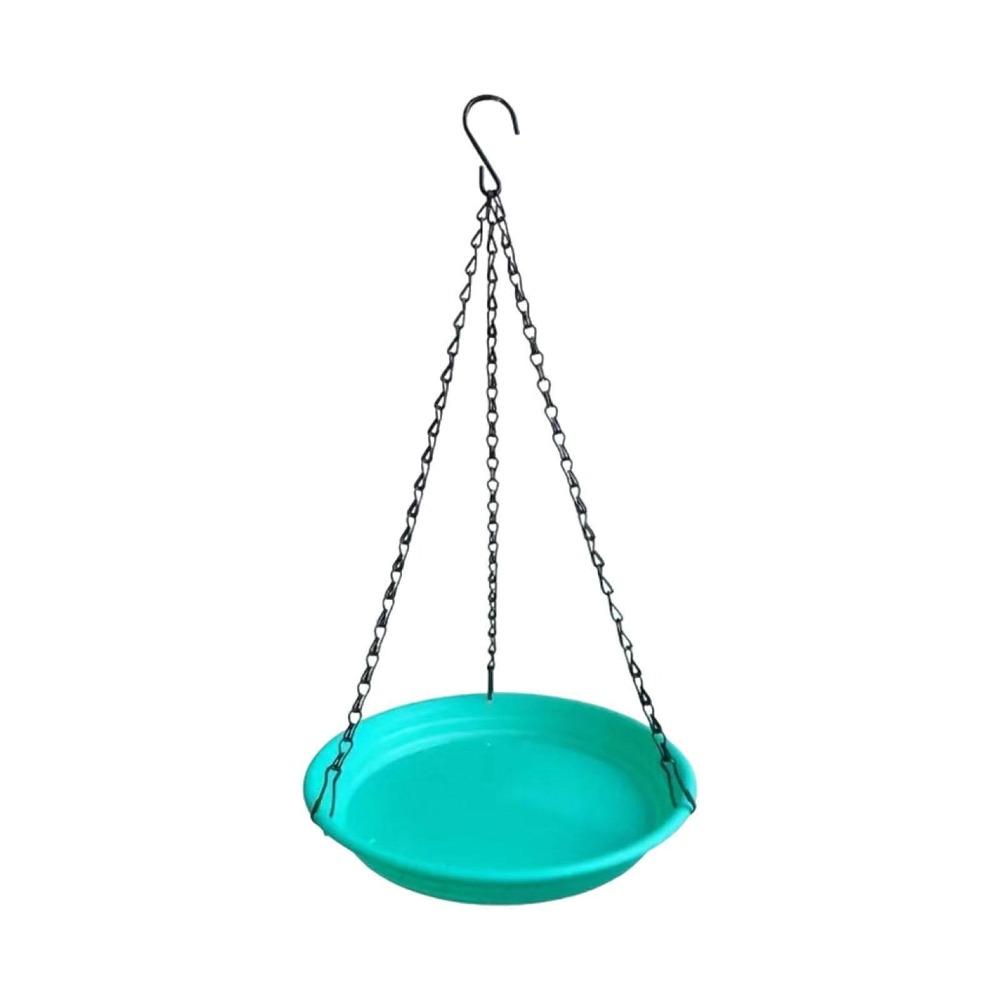 

Чаша для купания птиц Поднос для купания птиц с подвесной цепью Тарелка-кормушка для птиц Декор для сада, двора, фермы зелёный