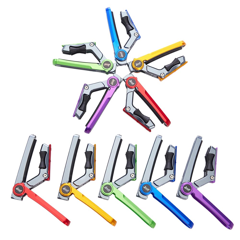 KIZAI S1 The Rolling a Sliding Guitar Capo with Key Change and Instantaneous Jstaff S1 1 Silent Capo, One-touch Movement. QYKJ-HDL-S1, Black, Piece,