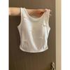 Design Sense Niche Bow Sling Vest Summer New Slim Slim Slim Bottom Spice Girl Sleeveless Short Top