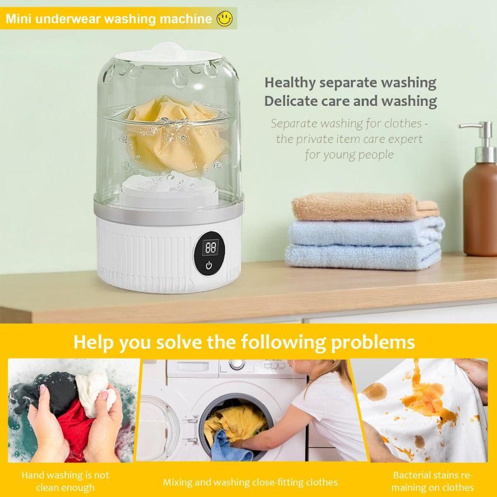 Cordless Portable Washing Machine Rechargeable Mini Washer  Socks Underwear Cleaning