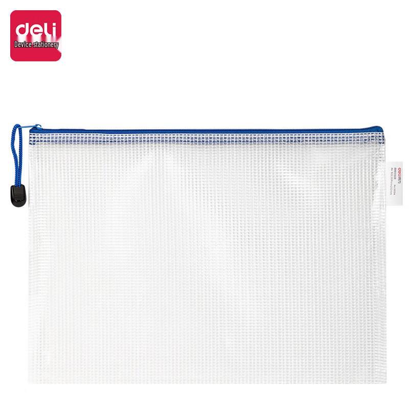 Transparent Zipper Mesh File Bags A4, 10-Pack
