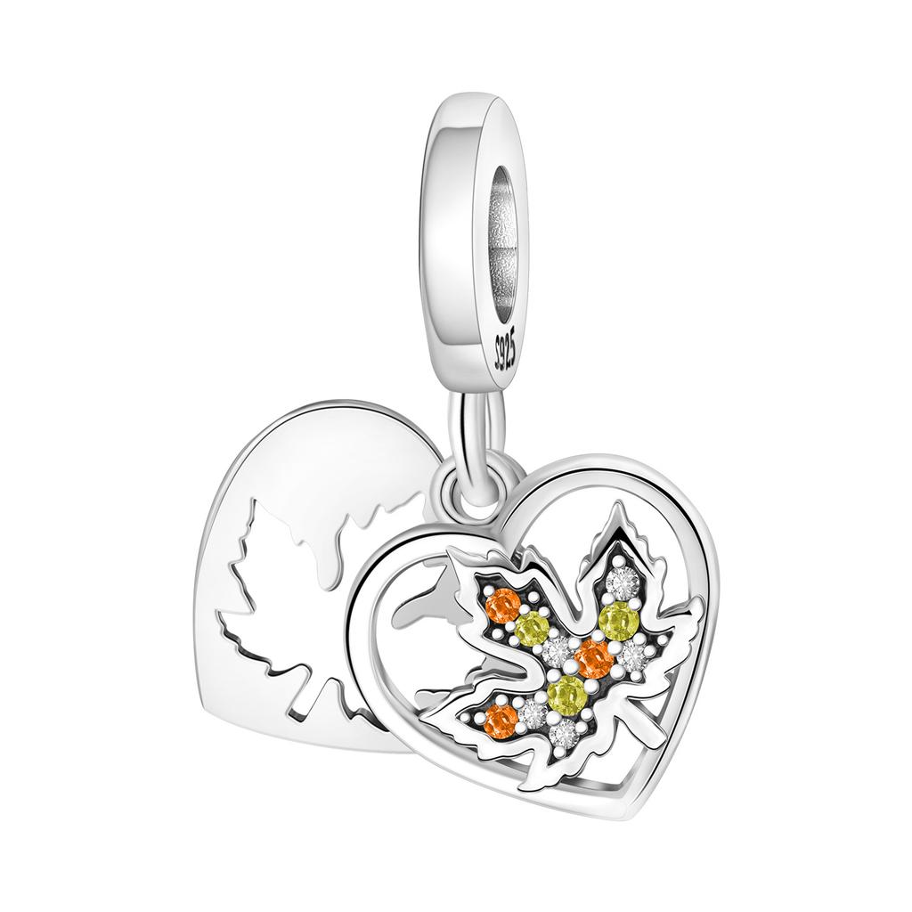 Copper Purple Water Lilies Dragonfly Original Pendants Bracelet Charms Jewelry Party Beads Diy Trendy Gift