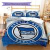 Hertha BSC Pattern Bedding,Quilt Set Quilt Cover Pillowcase Home Birthday Gift(1 * duvet cover + 2 * pillowcase, without core)