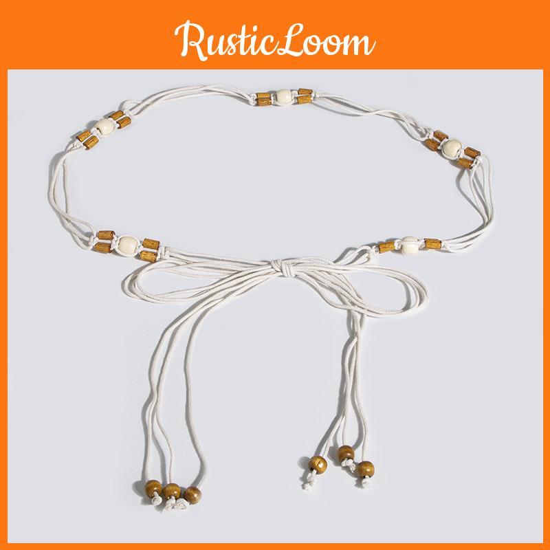 Bohemian Waist Rope Belt With Knotted Closure For Artisanal Ethnic Style Outfits