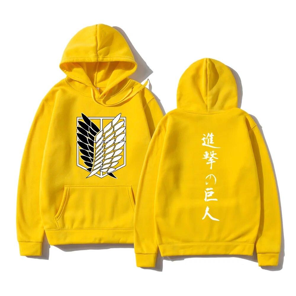 Attack on Titan Hanorace de modă unisex Hanorace cu glugă cu glugă unisex Anime japonez Pulovere Topuri Shingeki No Kyojin Haine cu glugă unisex