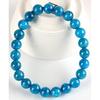 EasternStar Blue Apatite Bracelet 5A 10mm Power Stone Natural